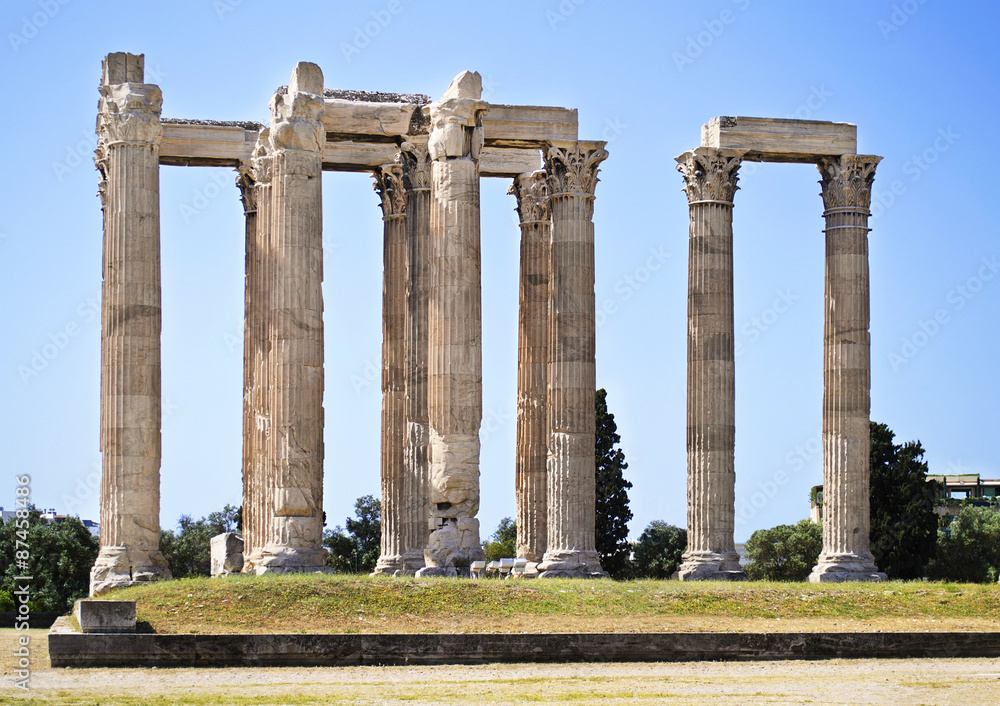 the Temple of Olympian Zeus in Athens Greece