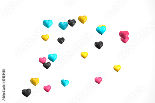 Heart balloon colorful background