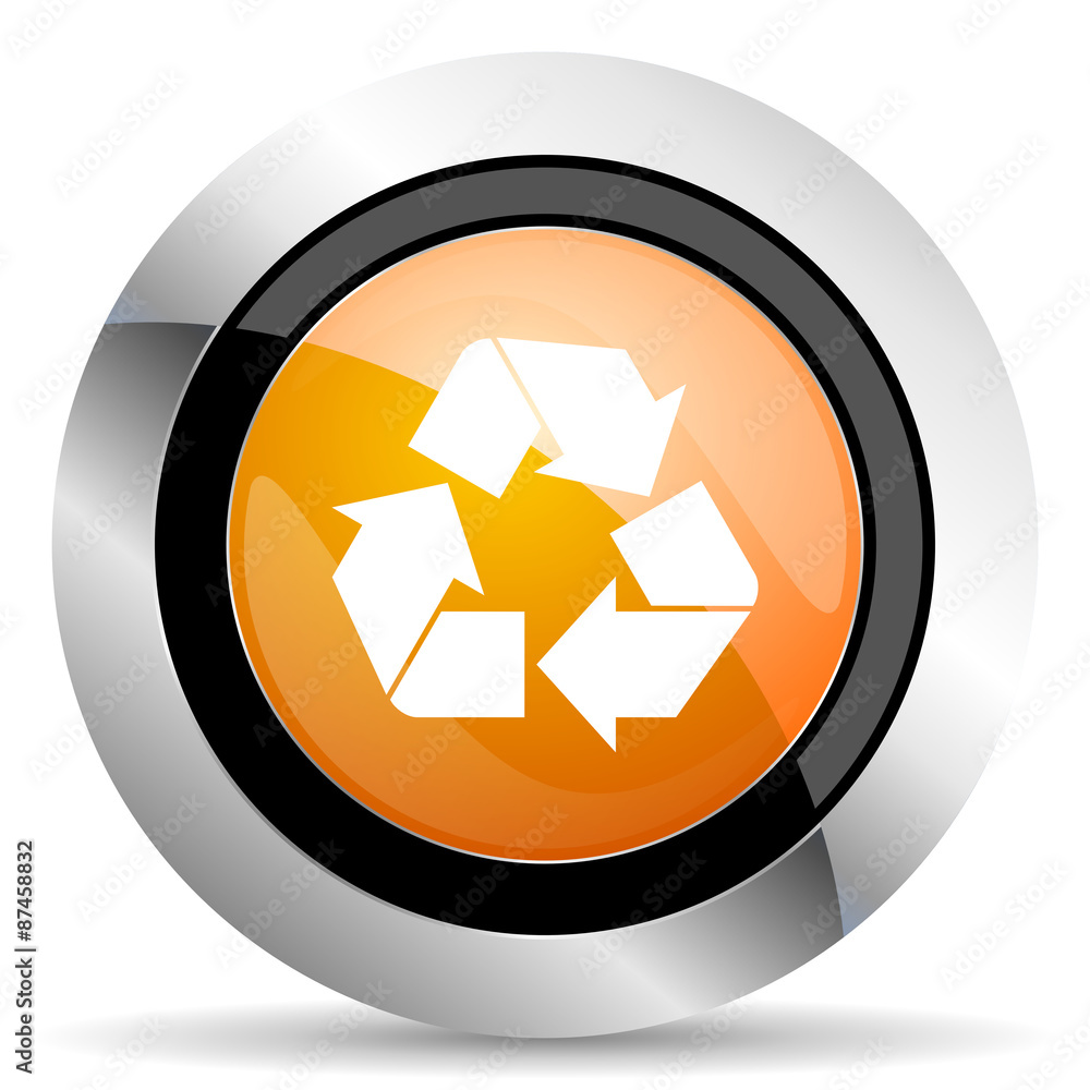 recycle orange icon recycling sign recycle orange icon recycling sign