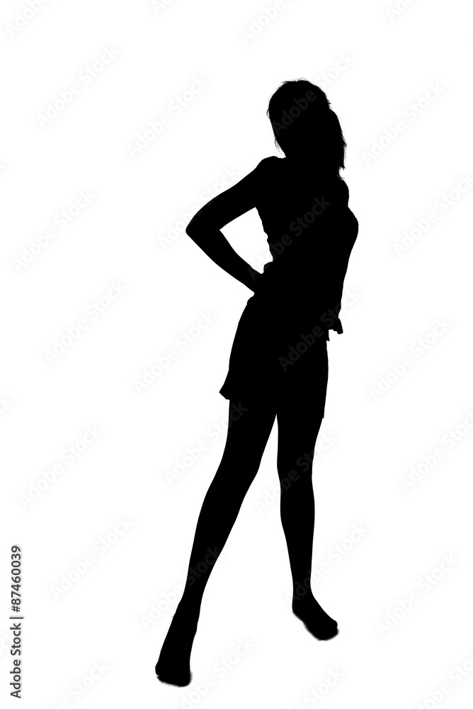 woman silhouette in a cool pose