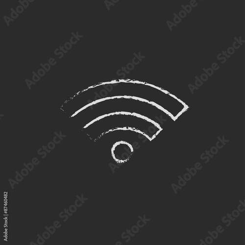 Wifi icon drawn in chalk