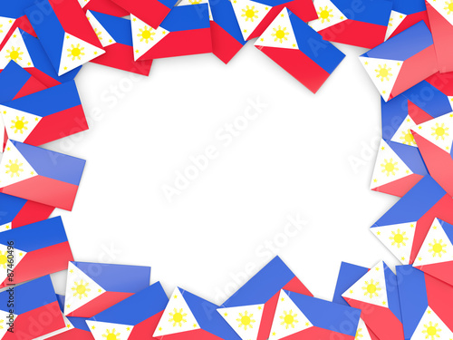 Frame with flag of philippines