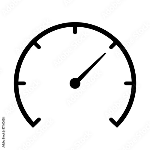 Speedometer black icon 