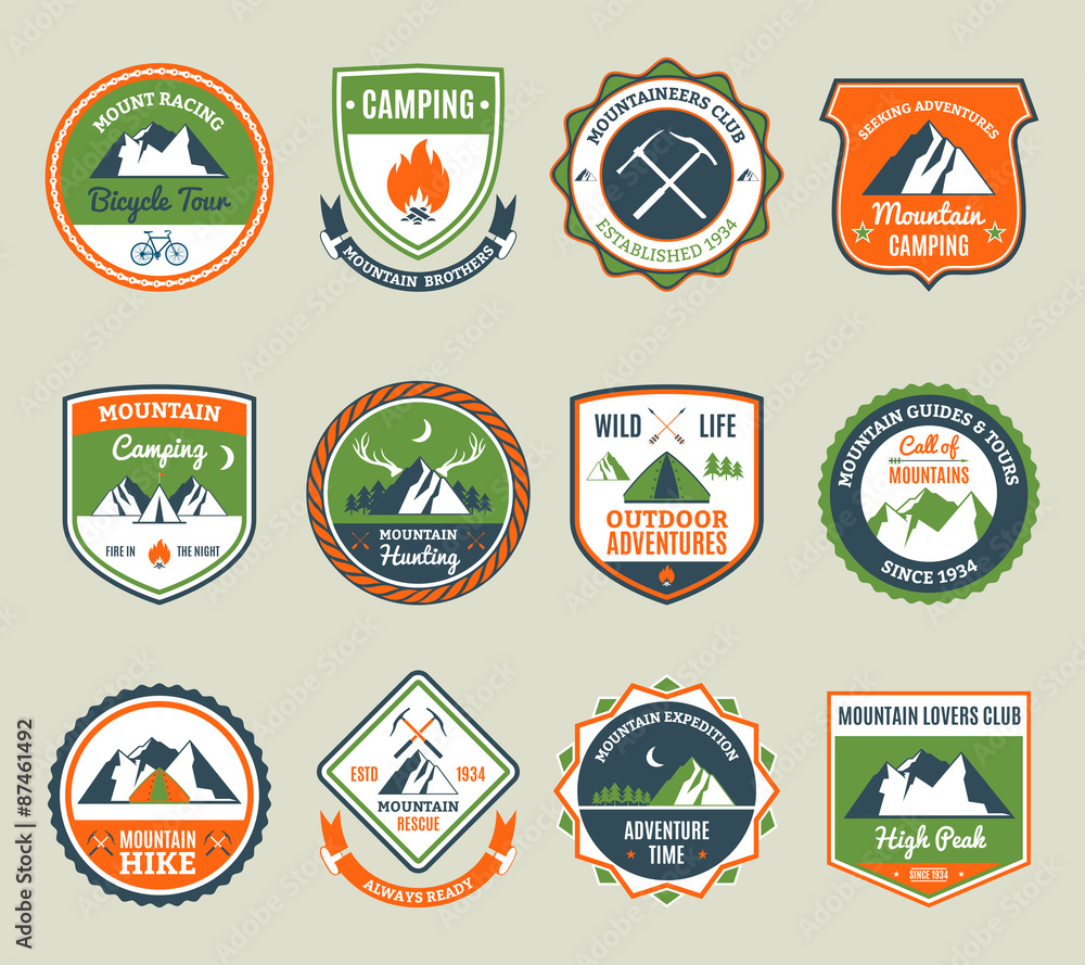 Naklejka premium Mountain Adventure Emblems