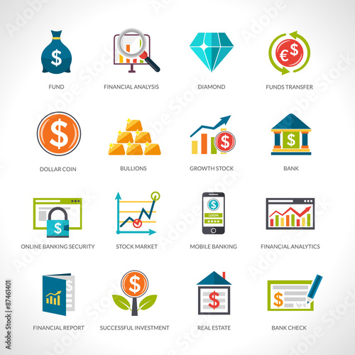 Financial Analysis Icons Set