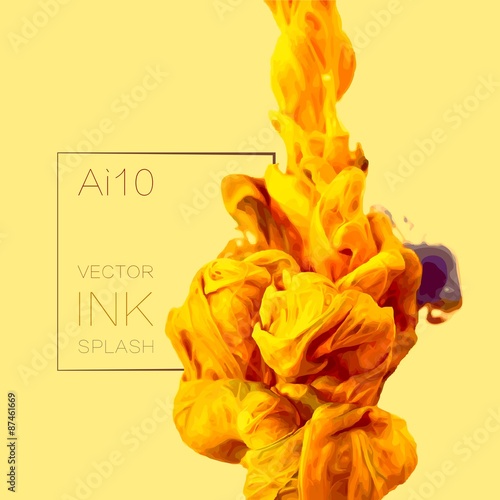 Vector abstract ink splash in water 