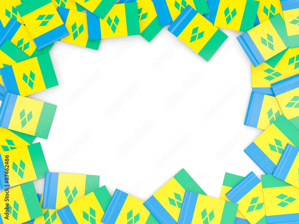 Frame with flag of saint vincent and the grenadines Frame with flag of saint vincent and the grenadines