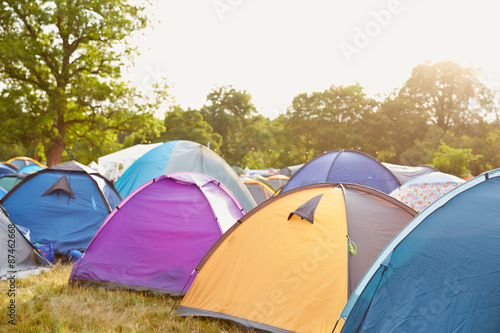 Tents at a music festival campsite © Monkey Business