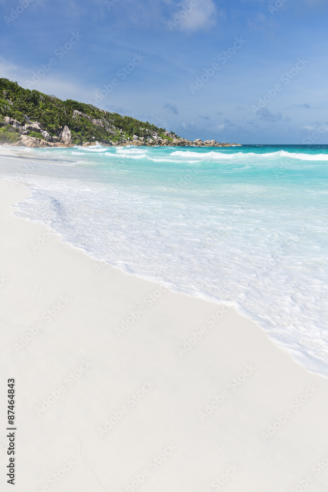 Obraz premium Petit Anse, La Digue, Seychelles