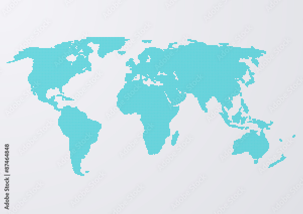 Vector illustration of a world map circles Vector illustration of a world map circles