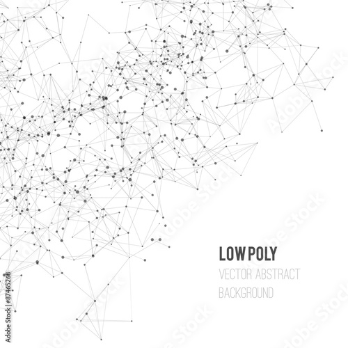 Abstract mesh background with circles, lines and shapes