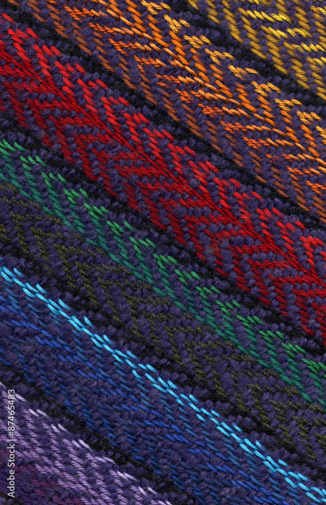 Hand-woven fabrics in colors of the spectrum Hand-woven fabrics in colors of the spectrum