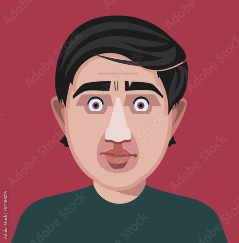 flat design portraits male character