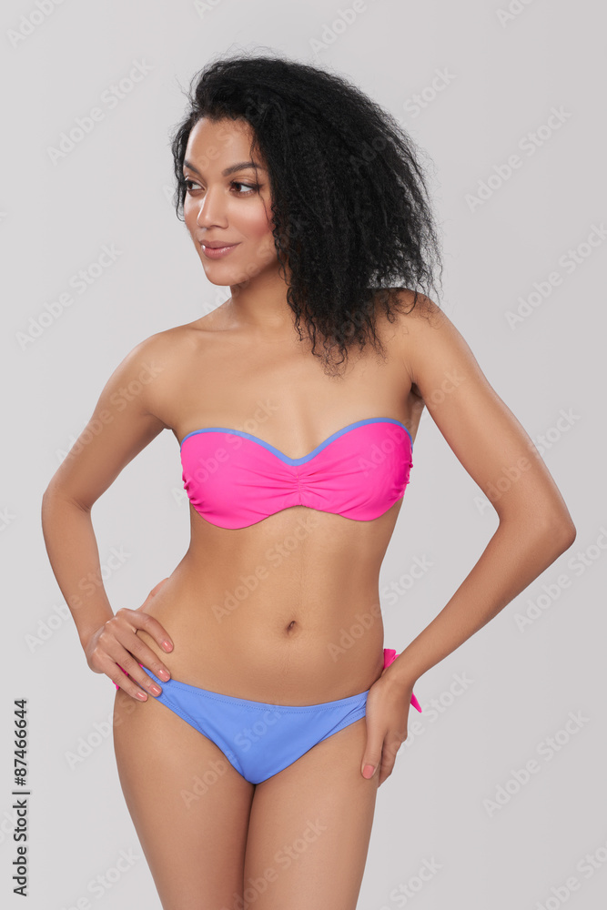 Smiling woman in swimsuit Smiling woman in swimsuit