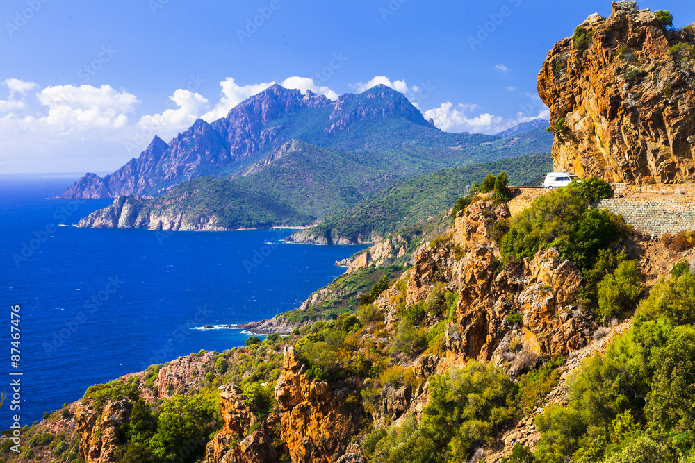 stunning ladscapes of Corsica island