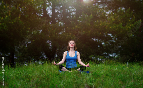 Yoga on the nature