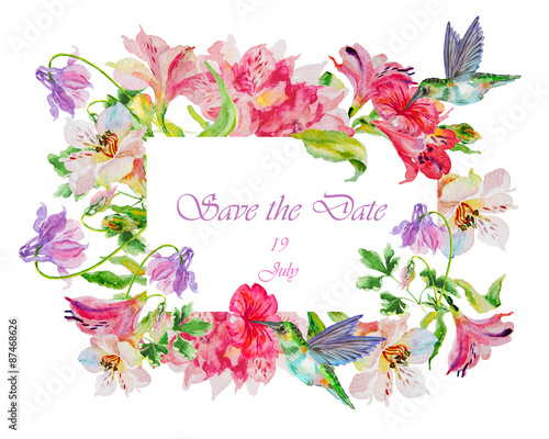 Photography Watercolor flowers alstroemeria. Handmade greeting cards.