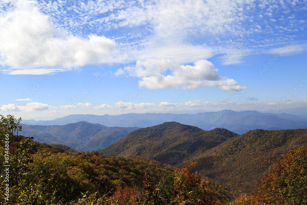 Blue Ridge Mountains in the Fall Season
