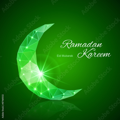 Greeting card of holy Muslim month Ramadan