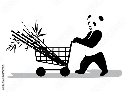 Panda in supermarket