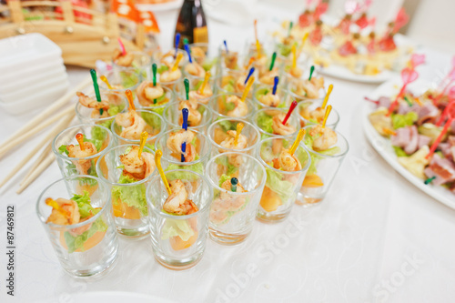 food on wedding reception