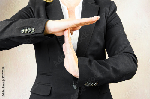 Fotografia time out gesture