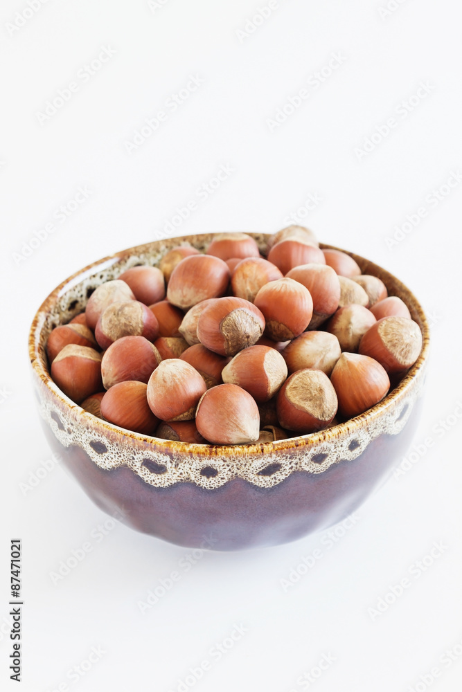 hazelnuts in a bowl hazelnuts in a bowl