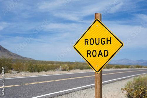 Fototapeta Naklejka Na Ścianę i Meble -  Rough Road Sign