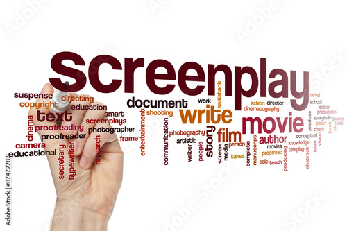 Принти на полотні Screenplay word cloud
