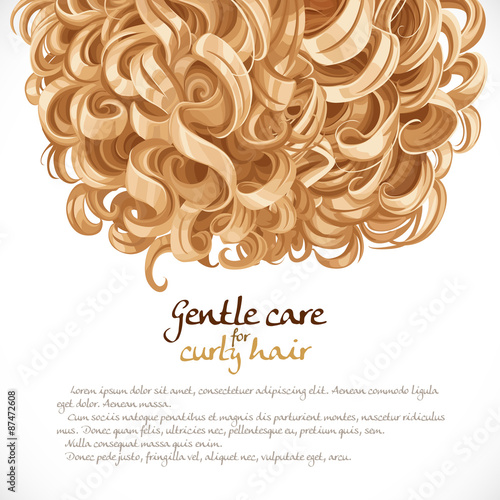 Blond curled hair background