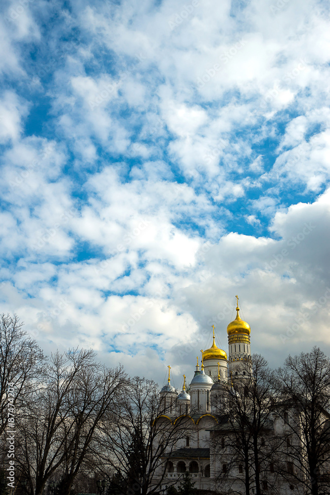 Sky over Kremlin cathedrals