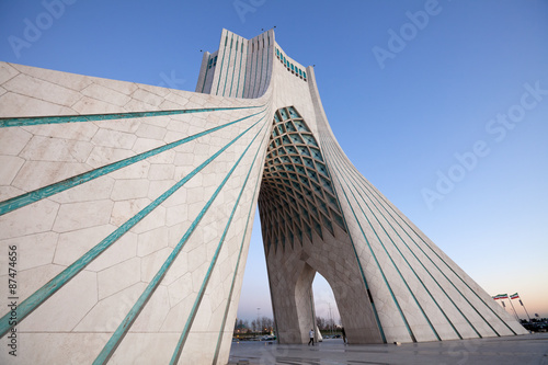 Azadi Monument Side Perspective in Dusk