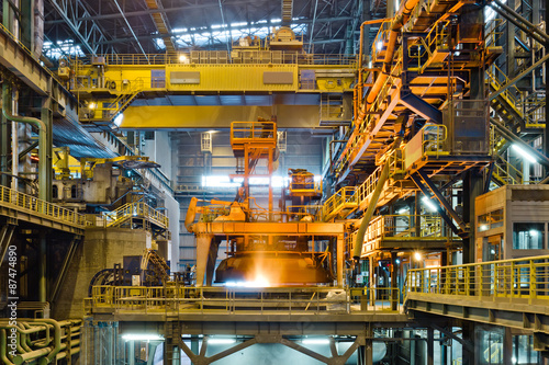 Steel production at the metallurgical plant  photo