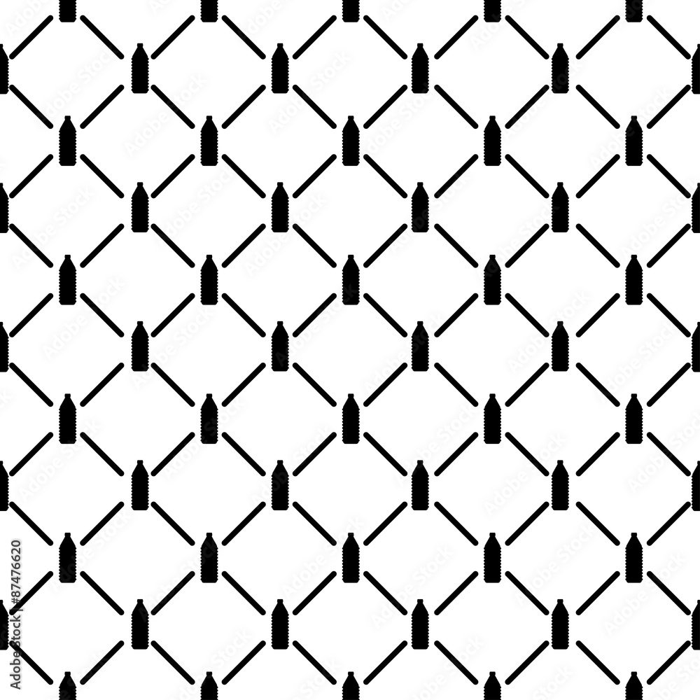 seamless pattern with bottle