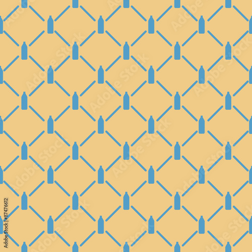 Obraz na płótnie seamless pattern with bottle w salonie
