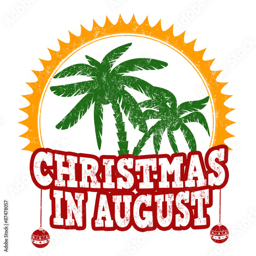 Christmas in august stamp