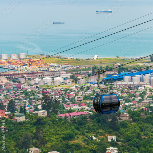 BATUMI, GEORGIA - JULY 20: view from cabin cableway photo