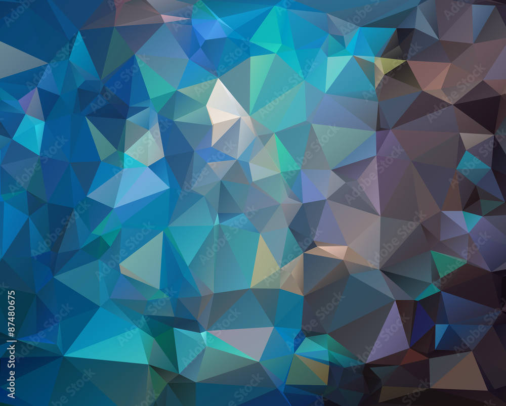 Obraz premium Abstract dark blue polygonal background