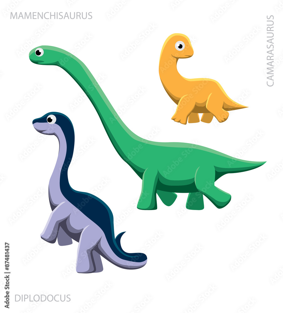 Dinosaur Sauropod Vector Illustration