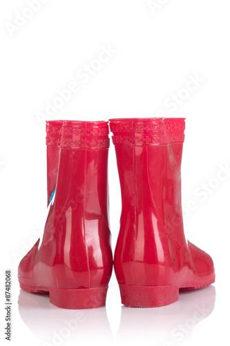 Red rubber boots for kids