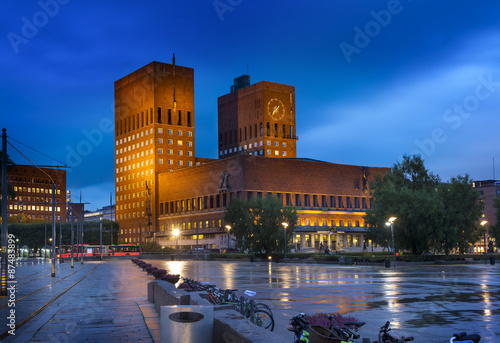 Photography Oslo City Hall or Oslo Radhus, Norway
