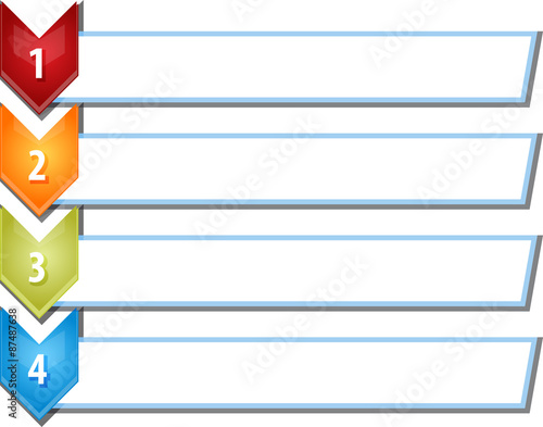 Four blank business diagram chevron list illustration