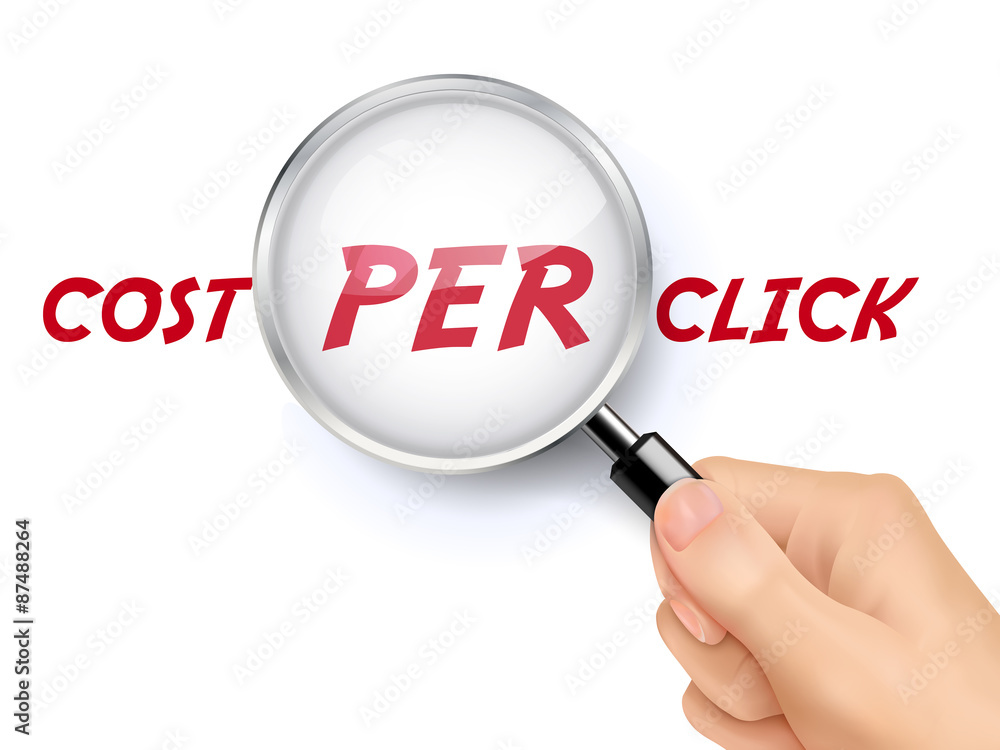 cost per click showing through magnifying glass cost per click showing through magnifying glass