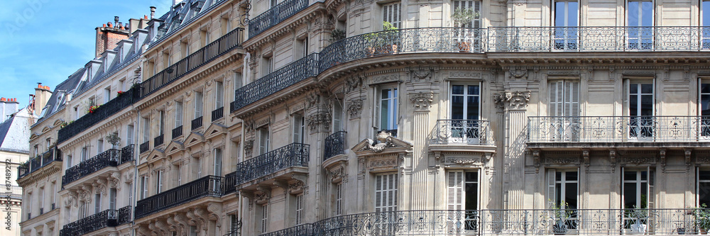 Naklejka premium Paryż / Fasady budynków Haussmanna