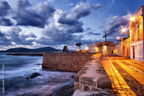 Tapety artystyczne tramonto Alghero