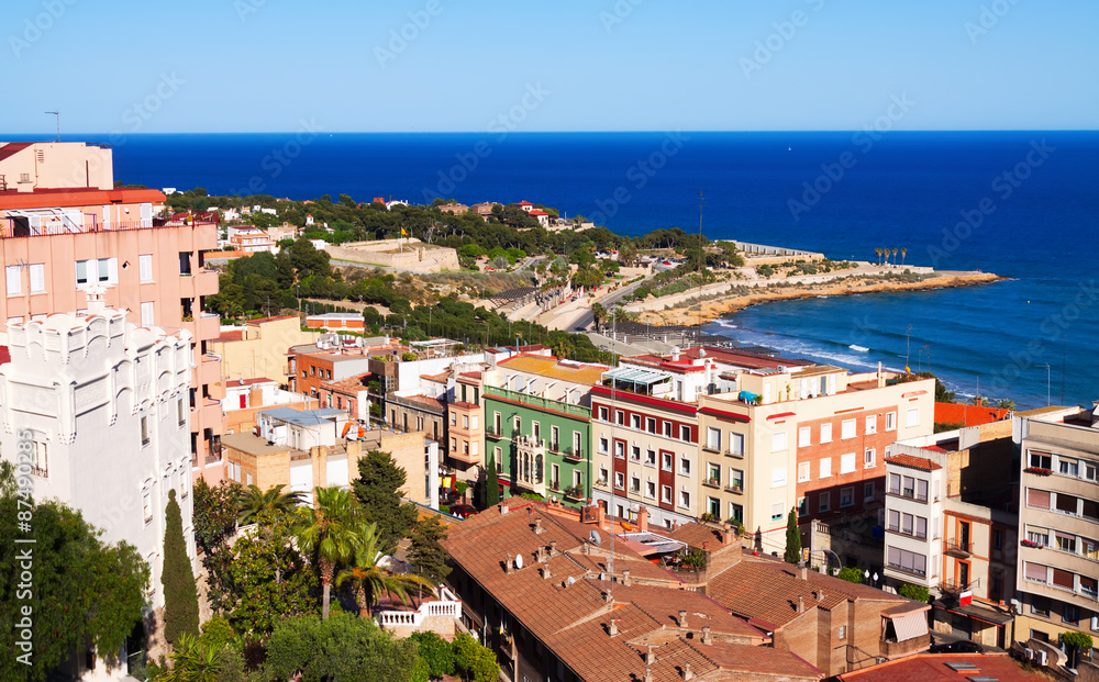 View of  Tarragona and Mediterranean sea