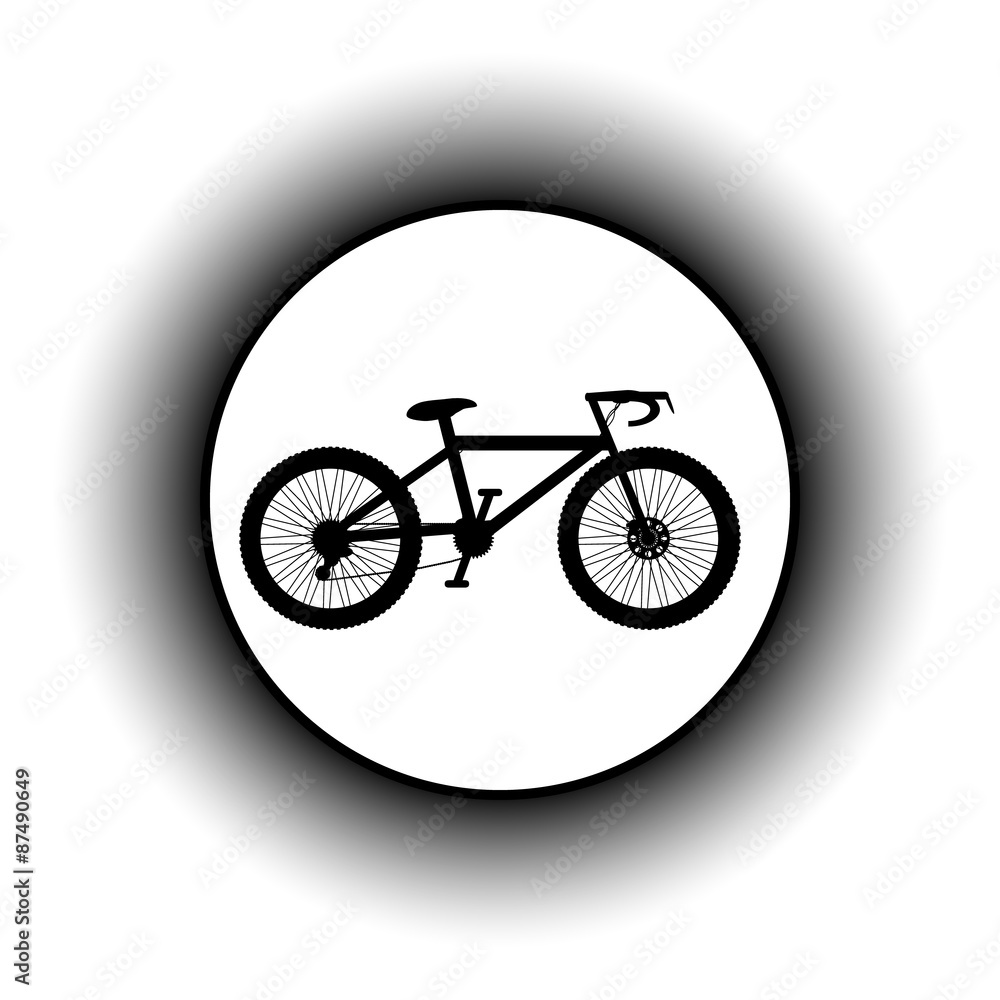 Naklejka premium Bike button.