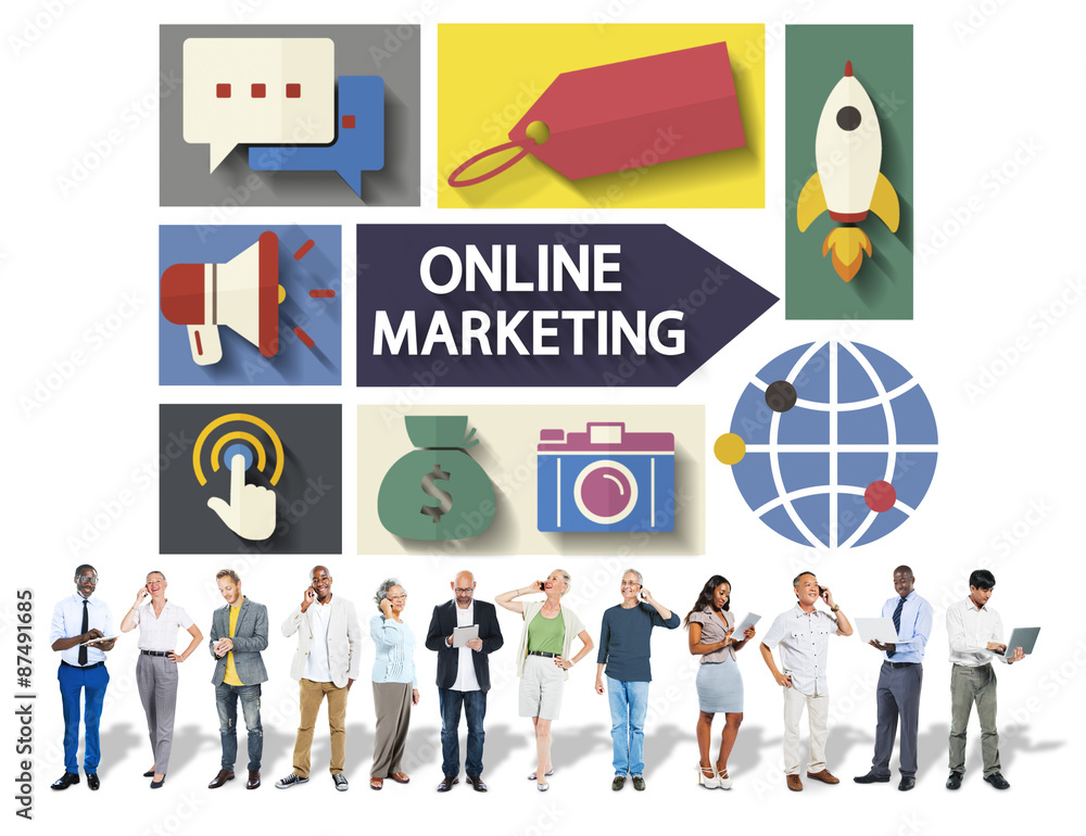 Online Marketing Branding Global Communication Analysing Concept Online Marketing Branding Global Communication Analysing Concept
