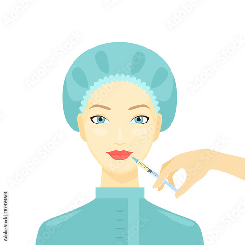 Cosmetic procedure of Botox injection