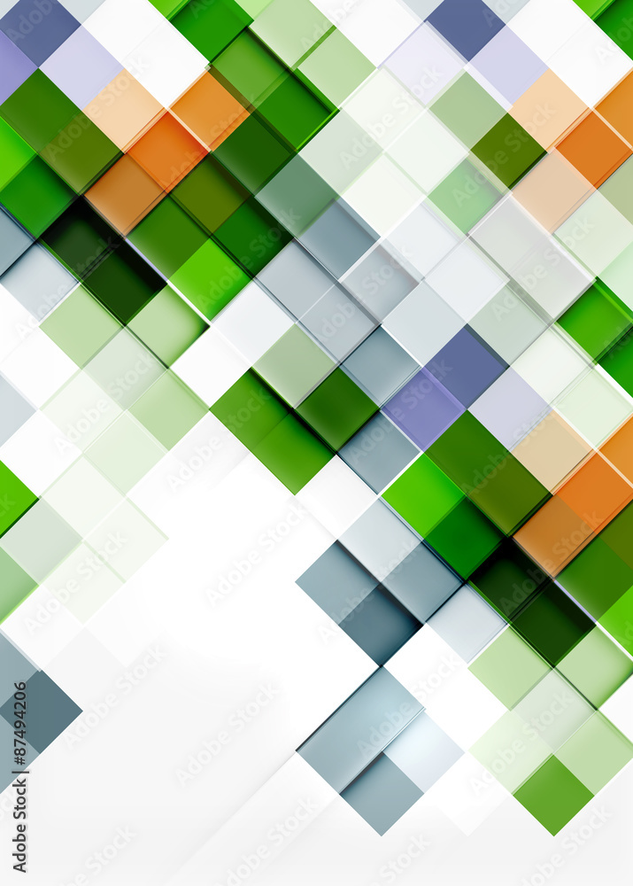 Square shape mosaic pattern design. Universal modern composition Square shape mosaic pattern design. Universal modern composition